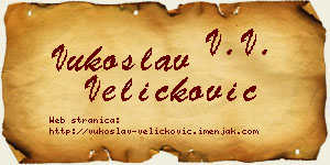 Vukoslav Veličković vizit kartica